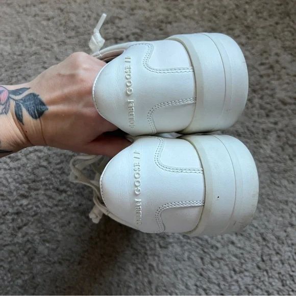 $610 Golden Goose bio-based Purestar white star and heel tab Sneaker sz 39/8/8.5 - Picture 5 of 10